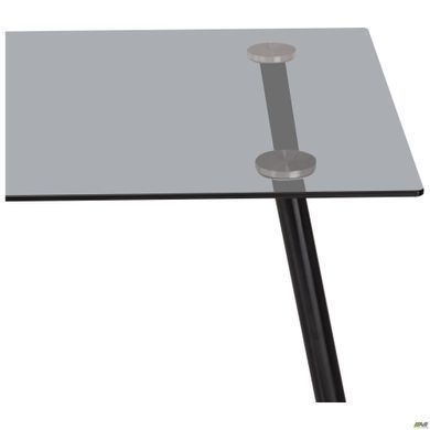 Стол Umberto AMF 120X70 Черный/стекло тонированное серое фотография