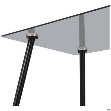 Стол Umberto AMF 120X70 Черный/стекло тонированное серое фотография