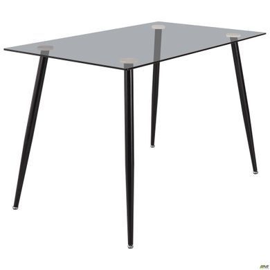 Стол Umberto AMF 120X70 Черный/стекло тонированное серое фотография