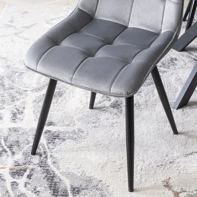 Стул бархатный MEBEL ELITE RIO Velvet, Серый фотография