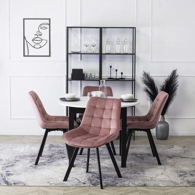 Стілець оксамитовий MEBEL ELITE RICK Velvet Рожевий фотографія