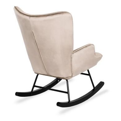Крісло-гойдалка оксамитове MEBEL ELITE ELIS Velvet Бежевий фотографія
