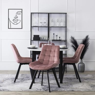 Стілець оксамитовий MEBEL ELITE RICK Velvet Рожевий фотографія