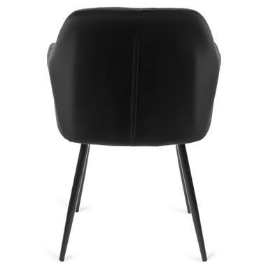 Стілець оксамитовий MEBEL ELITE VIKI Velvet чорний фотографія