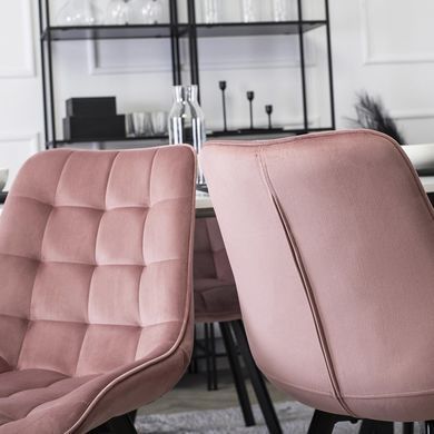 Стілець оксамитовий MEBEL ELITE RICK Velvet Рожевий фотографія