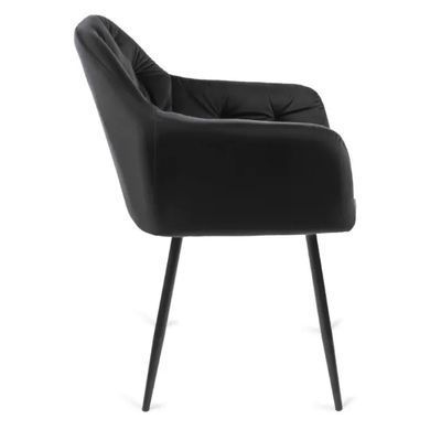 Стілець оксамитовий MEBEL ELITE VIKI Velvet чорний фотографія