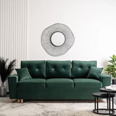 Диван 3-х местный бархатный MEBEL ELITE EMIL Velvet 230 см Зеленый фотография