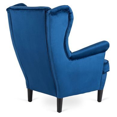 Кресло мягкое бархатное MEBEL ELITE KLARIS 2 Velvet Синий фотография