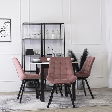 Стілець оксамитовий MEBEL ELITE RICK Velvet Рожевий фотографія