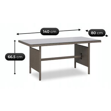 Комплект садових меблів MEBEL ELITE GEORGIA Сірий