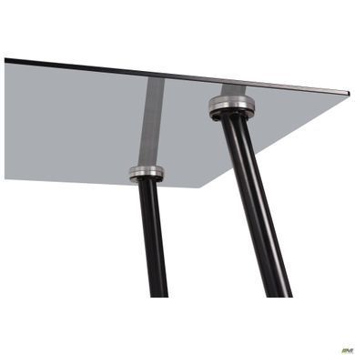 Стол Umberto AMF 120X70 Черный/стекло тонированное серое фотография