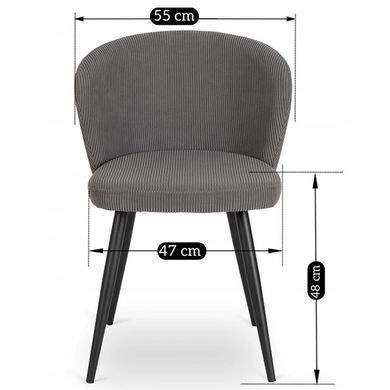 Стілець MEBEL ELITE HAILEY Сірий фотографія