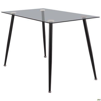 Стол Umberto AMF 120X70 Черный/стекло тонированное серое фотография