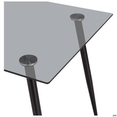 Стол Umberto AMF 120X70 Черный/стекло тонированное серое фотография