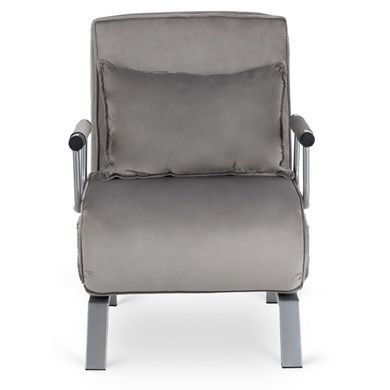Крісло розкладне MEBEL ELITE BART Velvet&nbsp;Сірий фотографія