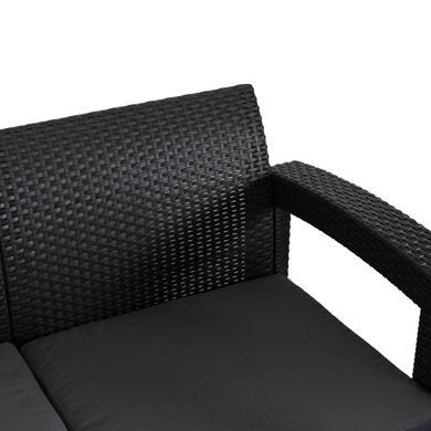 Комплект садових меблів MEBEL ELITE BRANDON Чорний