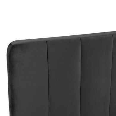 Ліжко двоспальне оксамитове MEBEL ELITE ANDRE Velvet 160x200 см Сірий фотографія