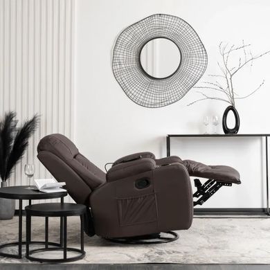 Масажне крісло MEBEL ELITE BOX екошкіра Темно-коричневий фотографія