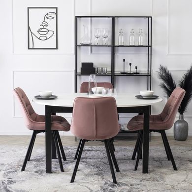 Стілець оксамитовий MEBEL ELITE RICK Velvet Рожевий фотографія