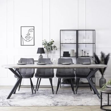 Стул бархатный MEBEL ELITE RIO Velvet, Серый фотография
