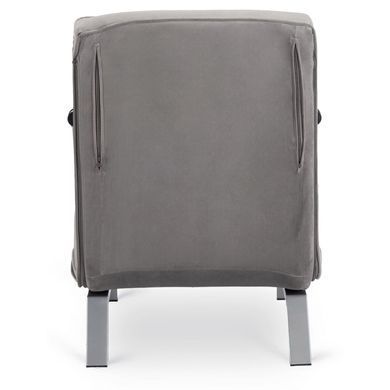 Крісло розкладне MEBEL ELITE BART Velvet&nbsp;Сірий фотографія
