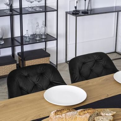 Стілець оксамитовий MEBEL ELITE VIKI Velvet чорний фотографія