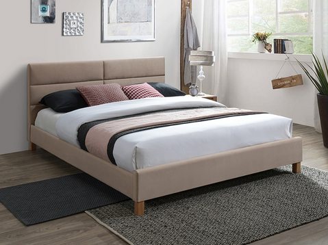 Кровать SIERRA Velvet Signal 160x200 Бежевый фотография