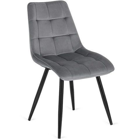Стул бархатный MEBEL ELITE RIO Velvet, Серый фотография