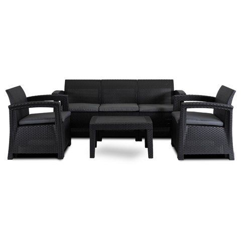 Комплект садовой мебели MEBEL ELITE BRANDON Черный
