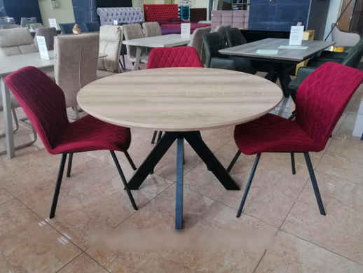 Стол раскладной TML-660 VETRO 120x120 Дуб Сонома фотография