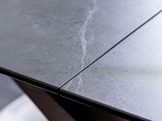 Стіл розкладний DOLCE Ceramic Signal 180(240)x95 Сірий Мармур / Горіх фотографія