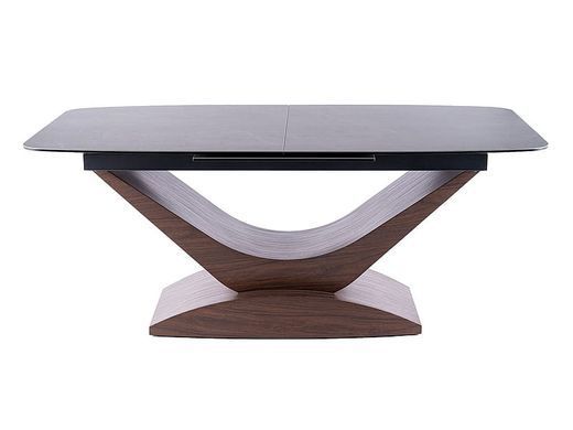 Стіл розкладний DOLCE Ceramic Signal 180(240)x95 Сірий Мармур / Горіх фотографія