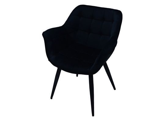Крісло ELEGANTE Velvet Intarsio Чорний фотографія