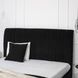 Кровать двуспальная бархатная MEBEL ELITE MARCELO Velvet 160x200 см Черный