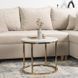 Журнальный столик CLIFF MEBEL ELITE 53x53 Белый мрамор