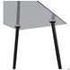 Стол Umberto AMF 120X70 Черный/стекло тонированное серое