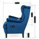 Кресло мягкое бархатное MEBEL ELITE KLARIS 2 Velvet Синий
