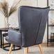 Кресло мягкое бархатное с подставкой для ног MEBEL ELITE LOZANO Velvet Серый
