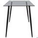 Стол Umberto AMF 120X70 Черный/стекло тонированное серое
