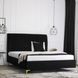 Кровать двуспальная бархатная MEBEL ELITE MARCELO Velvet 160x200 см Черный