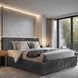 Ліжко двоспальне оксамитове MEBEL ELITE ANDRE Velvet 160x200 см Сірий