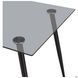 Стол Umberto AMF 120X70 Черный/стекло тонированное серое