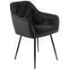 Стул бархатный MEBEL ELITE VIKI Velvet черный фотография