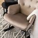 Крісло-гойдалка оксамитове MEBEL ELITE ELIS Velvet Бежевий