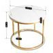 Журнальный столик CLIFF MEBEL ELITE 53x53 Белый мрамор
