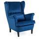 Кресло мягкое бархатное MEBEL ELITE KLARIS 2 Velvet Синий фотография