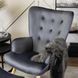 Кресло мягкое бархатное с подставкой для ног MEBEL ELITE LOZANO Velvet Серый