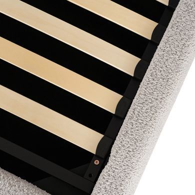 Ліжко двоспальне MEBEL ELITE HAGA 160x200 см Сірий Букле фотографія