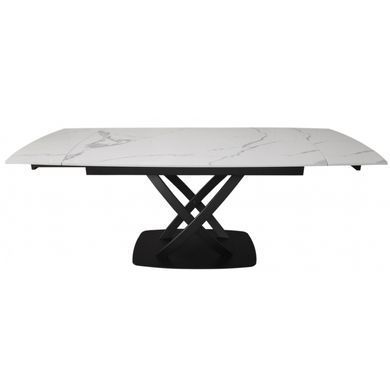 Стол раскладной INFINITY STATURARIO/BLACK Concepto 140(200)х90см Керамика Глянець Белый / Черный фотография