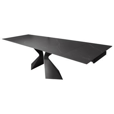 Стіл розкладний DUNA BLACK MARBLE Concepto 180(260)x90 Кераміка Чорний Мат фотографія